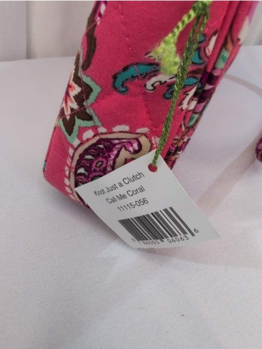 Vera Bradley Love Knot Pink Floral Paisley Tote Shoulder Bag Clutch - Picture 5 of 8